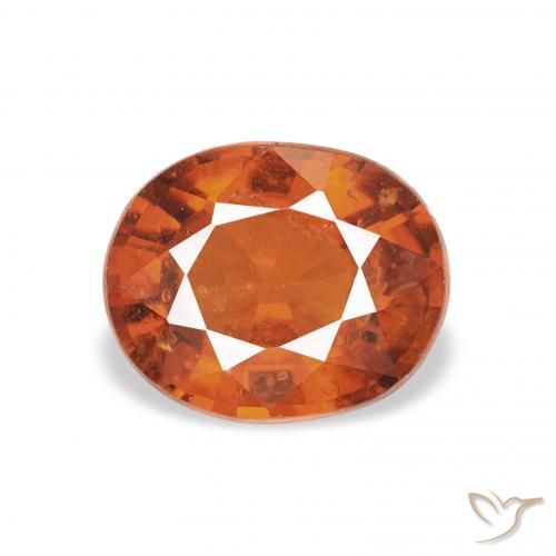 1.28ct طبيعي Medium Dark-Orange غزل السبيسارتيت, بيضوي, VS-SI