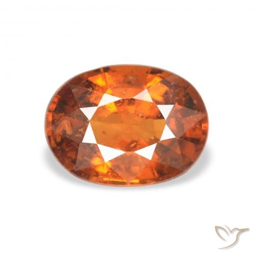 1.32ct طبيعي برتقالى غامق غزل السبيسارتيت, بيضوي, VS-SI