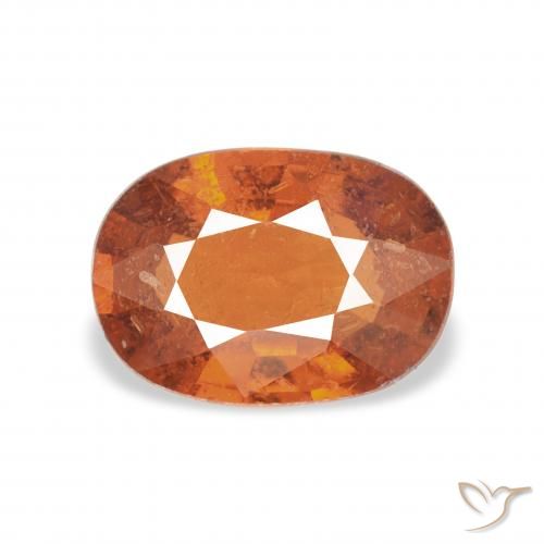 1.34ct طبيعي Medium Dark-Orange غزل السبيسارتيت, بيضوي, VS-SI