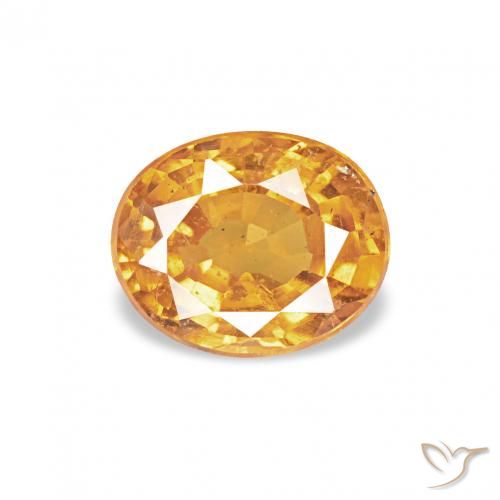 0.58ct ذهبى-برتقالى غزل السبيسارتيت, بيضوي, قليلا جدا