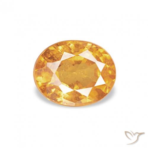 0.61ct برتقالى متوسط غزل السبيسارتيت, بيضوي, قليلا جدا