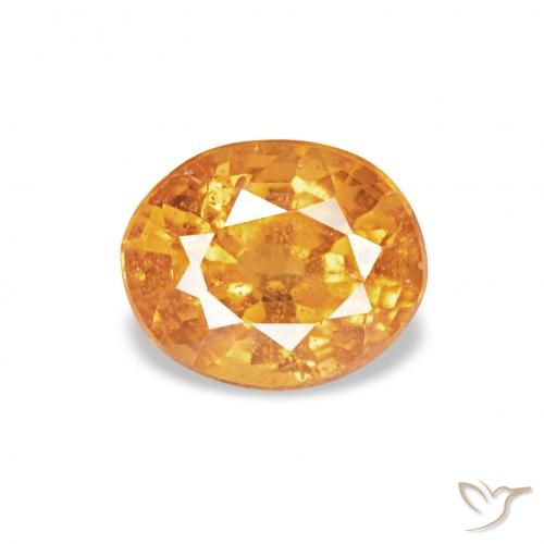 0.63ct برتقالى متوسط غزل السبيسارتيت, بيضوي, قليلا جدا