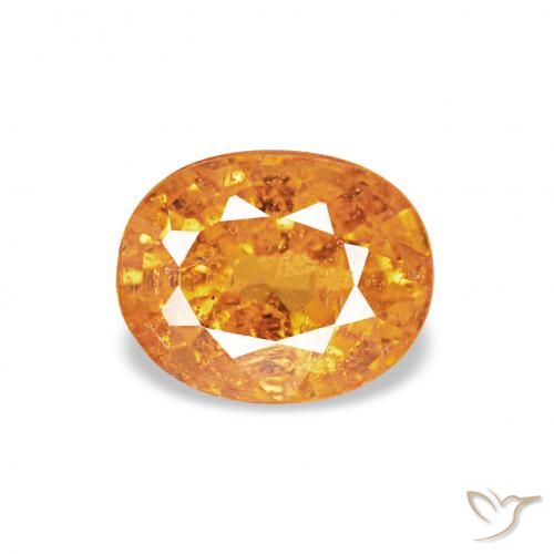 0.65ct برتقالى متوسط غزل السبيسارتيت, بيضوي, VS-SI