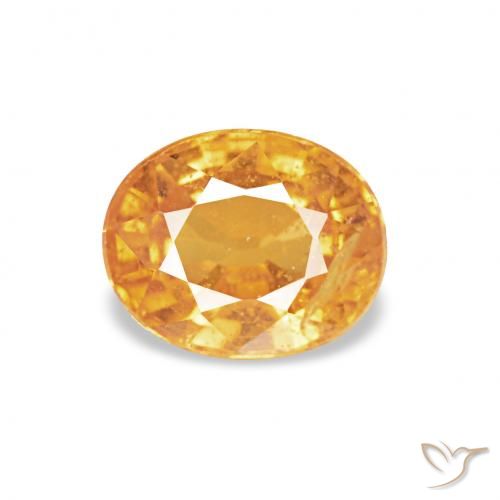 0.60ct برتقالى متوسط غزل السبيسارتيت, بيضوي, VS-SI