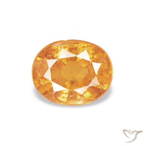 0.60ct ذهبى-برتقالى غزل السبيسارتيت, بيضوي, VS-SI