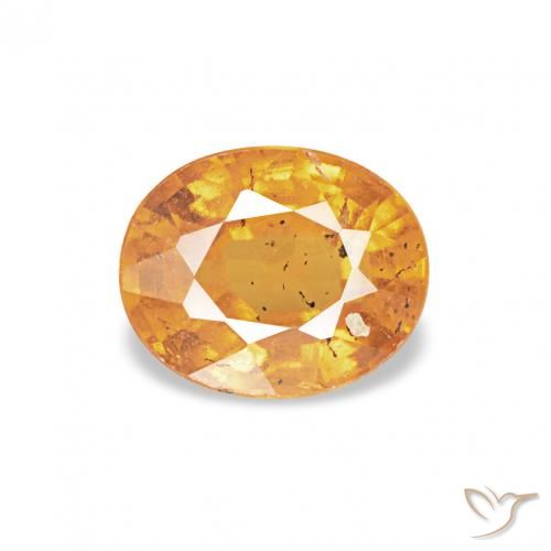 0.60ct ذهبى-برتقالى غزل السبيسارتيت, بيضوي, VS-SI