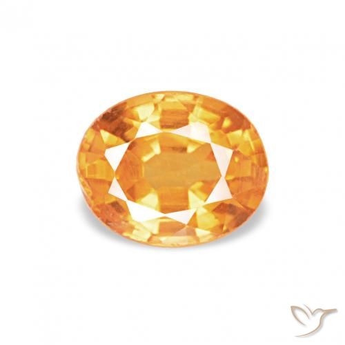 0.55ct برتقالى متوسط غزل السبيسارتيت, بيضوي, VS-SI