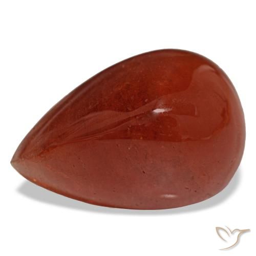 13.89ct برتقالي جارنيت سبيسارتايت, شكل الكمثرى, نصف شفاف