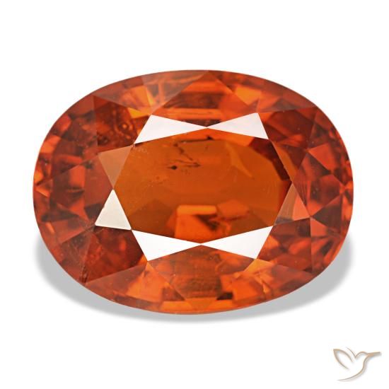 4.65ct برتقالي جارنيت سبيسارتايت, بيضاوي, قليلا جدا