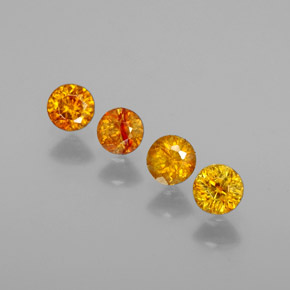 أحجار سفاليريت ذهبى أصفر طبيعية، قصة دائرى، VS-SI، وزنها  قيراط