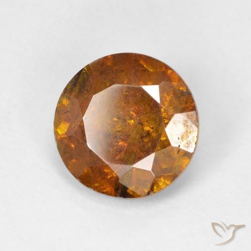 سفاليريت Medium Dark-Orange طبيعي، دائري، 2.55 قيراط، I1