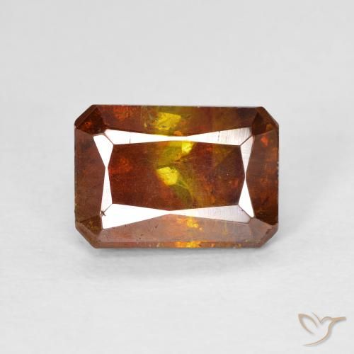 3.36ct طبيعي برتقالى بنى سفاليريت, قص الزمرد, SI