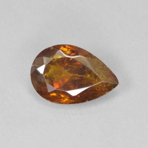 1.97ct طبيعي برتقالى متوسط سفاليريت, شكل الكمثرى, SI-I1
