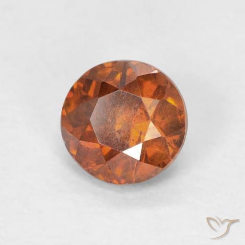 سفاليريت Medium Dark-Orange طبيعي، دائري، 0.79 قيراط، SI-I1
