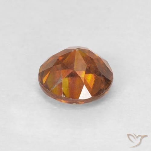 سفاليريت Medium Dark-Orange طبيعي، دائري، 0.56 قيراط، SI-I1