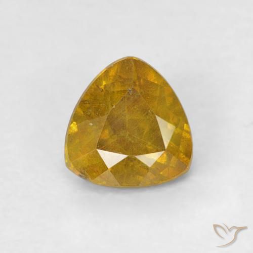 0.53ct طبيعي ذهبى بنى سفاليريت, مثلثى, SI-I1