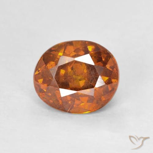 1.28ct طبيعي Medium Dark-Orange سفاليريت, بيضوي, SI-I1