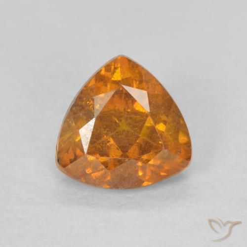 0.66ct طبيعي برتقالى متوسط سفاليريت, مثلثى, SI-I1