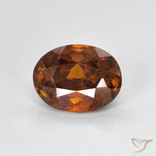 1.95ct طبيعي Medium Dark-Orange سفاليريت, بيضوي, VS-SI