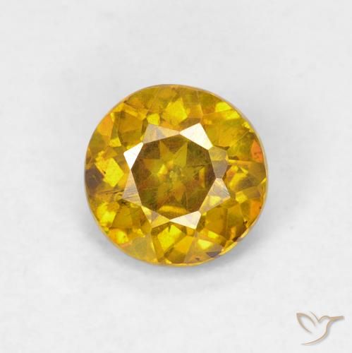 0.71ct طبيعي برتقالى مشمشى سفاليريت, دائري, VS-SI