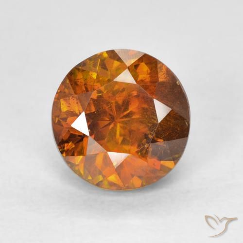2.27ct طبيعي Medium Dark-Orange سفاليريت, دائري, SI-I1