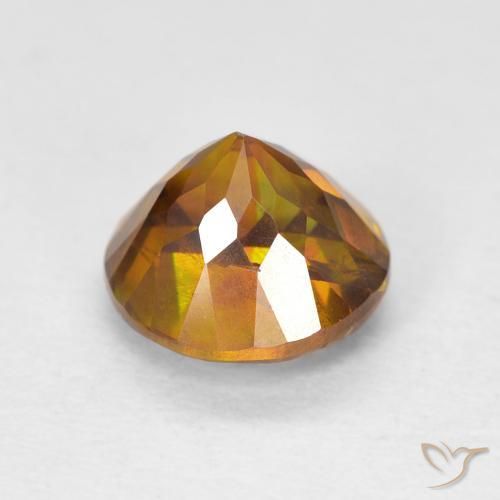 سفاليريت Medium Dark-Orange طبيعي، دائري، 2.27 قيراط، SI-I1