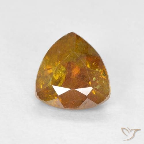 0.80ct طبيعي برتقالى ترابى سفاليريت, مثلثى, VS-SI