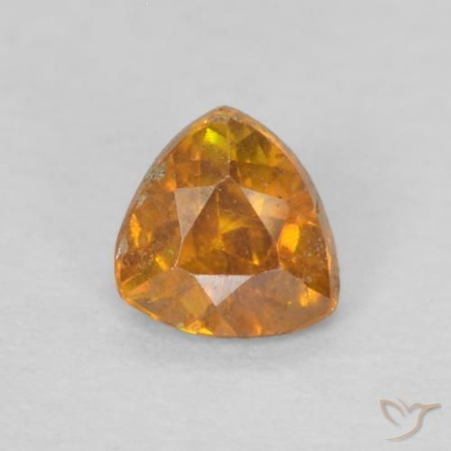 0.22ct طبيعي برتقالى داكن سفاليريت, مثلثى, SI-I1