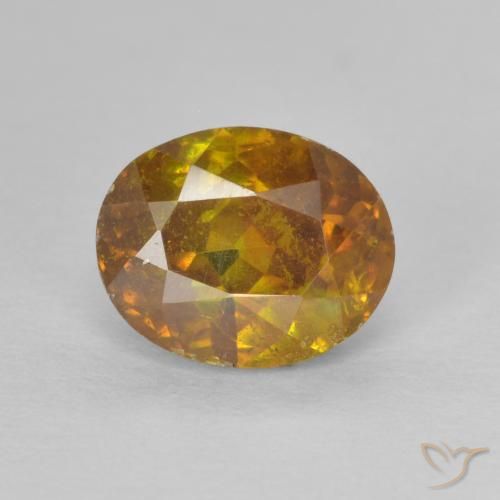 2.05ct طبيعي ذهب سفاليريت, بيضوي, SI-I1