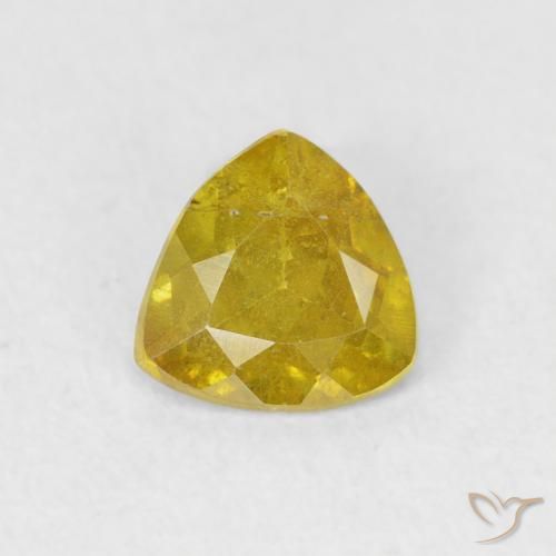 0.52ct طبيعي أصفر باهت سفاليريت, مثلثى, SI-I1