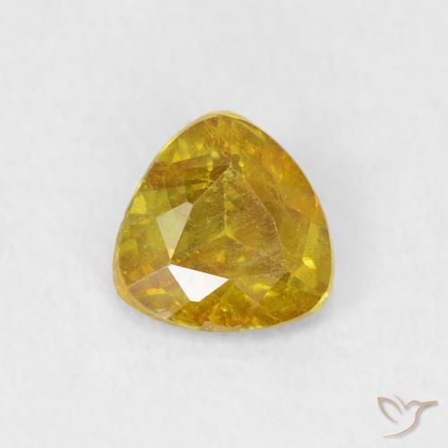 0.53ct طبيعي أصفر متوسط سفاليريت, مثلثى, SI-I1