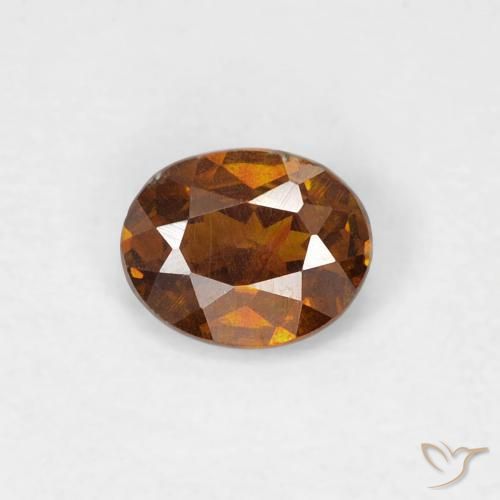 0.31ct طبيعي Medium Dark-Orange سفاليريت, بيضوي, SI-I1