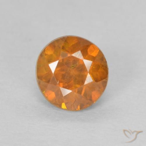0.55ct طبيعي برتقالي زاهى سفاليريت, دائري, SI-I1