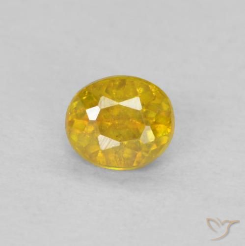 0.18ct طبيعي ذهبى مصفر سفاليريت, بيضوي, SI-I1
