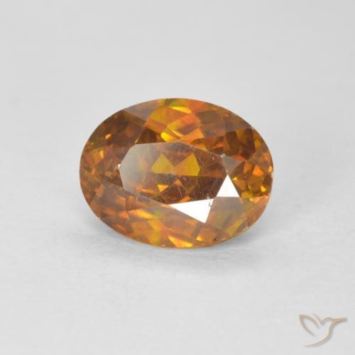 سفاليريت Medium Dark-Orange طبيعي، بيضوي، 1.91 قيراط، VS-SI