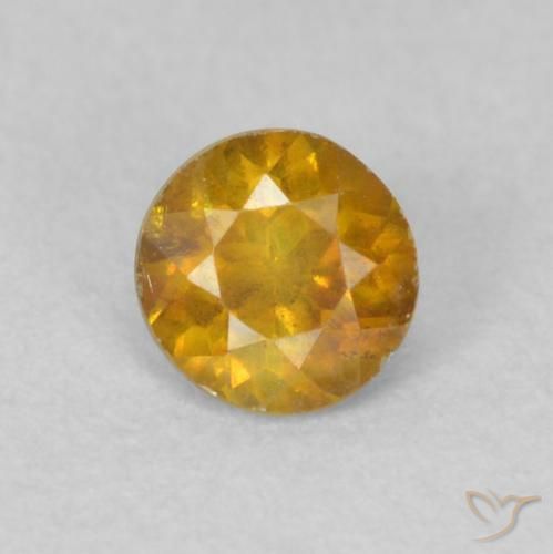 0.29ct طبيعي برتقالى متوسط سفاليريت, دائري, VS-SI