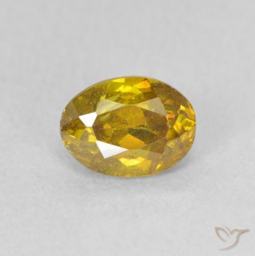 0.83ct طبيعي ذهبى غامق سفاليريت, بيضوي, VS-SI