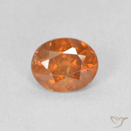 0.82ct طبيعي برتقالى غامق سفاليريت, بيضوي, SI