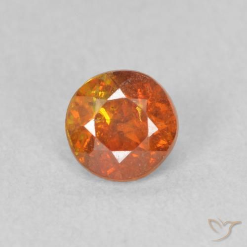 0.48ct طبيعي برتقالى بنى سفاليريت, دائري, SI