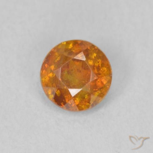 0.46ct طبيعي برتقالى متوسط سفاليريت, دائري, SI