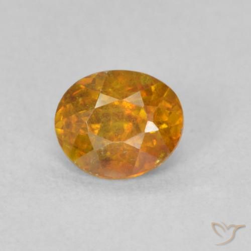0.62ct طبيعي Medium Light-Orange سفاليريت, بيضوي, VS-SI