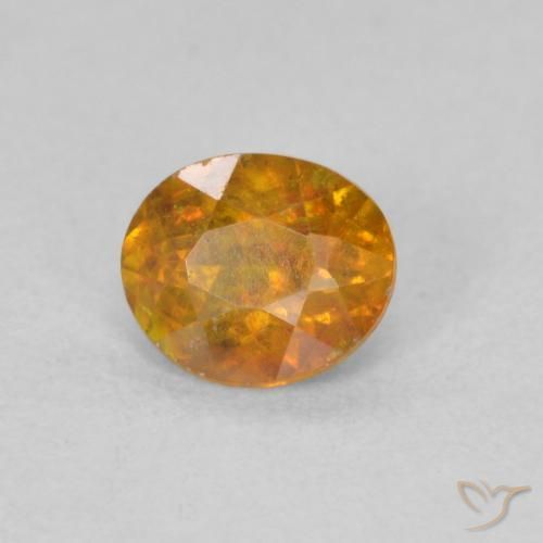 سفاليريت Medium Light-Orange طبيعي، بيضوي، 0.62 قيراط، VS-SI
