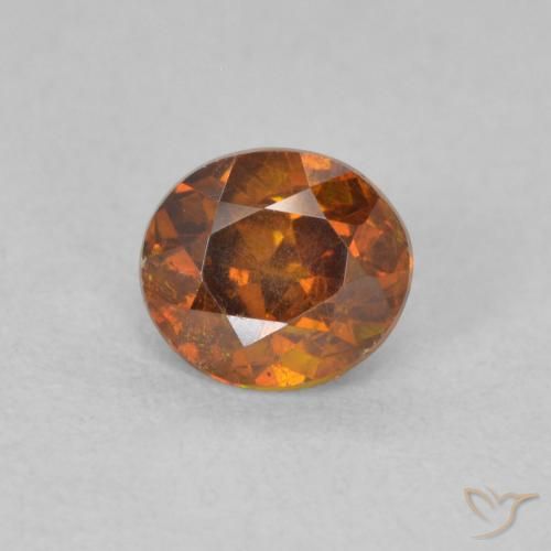 0.68ct طبيعي برتقالى متوسط سفاليريت, بيضوي, VS-SI