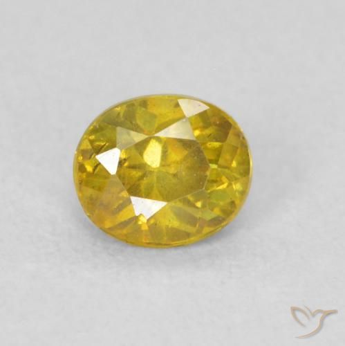 0.27ct طبيعي ذهبي سفاليريت, بيضوي, VS-SI