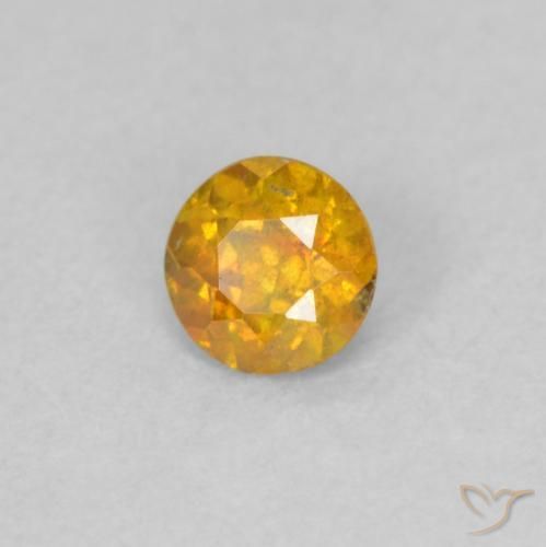 سفاليريت Medium Light-Orange طبيعي، دائري، 0.21 قيراط، SI