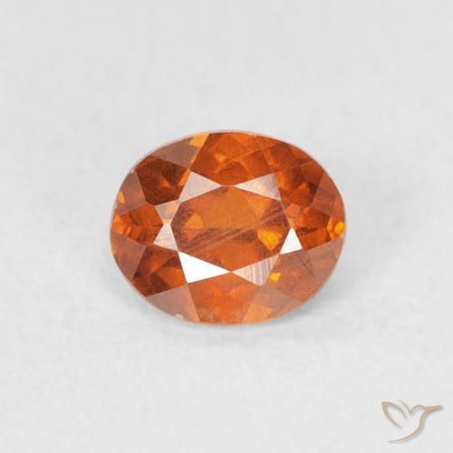 0.40ct طبيعي برتقالى غامق سفاليريت, بيضوي, VS-SI