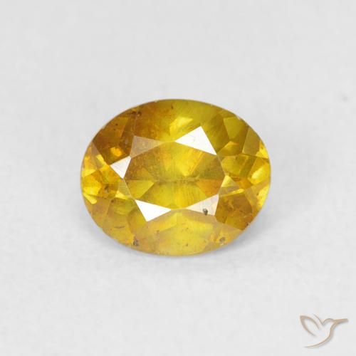 0.65ct طبيعي أصفر متوسط سفاليريت, بيضوي, VS-SI