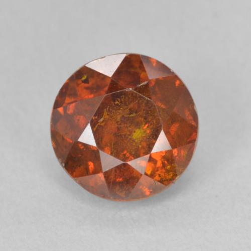 2.05ct طبيعي برتقالى محمر سفاليريت, دائري, SI