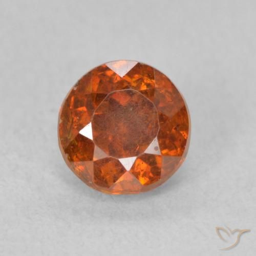 0.85ct طبيعي Medium Dark-Orange سفاليريت, دائري, SI