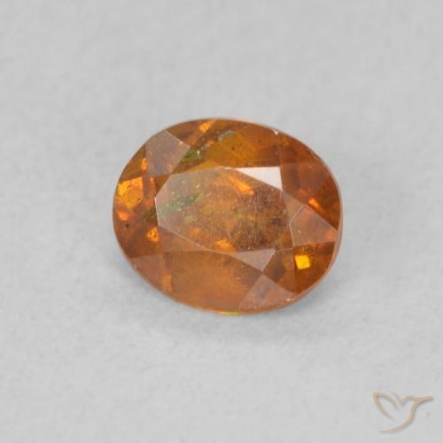 سفاليريت Medium Dark-Orange طبيعي، بيضوي، 0.55 قيراط، SI
